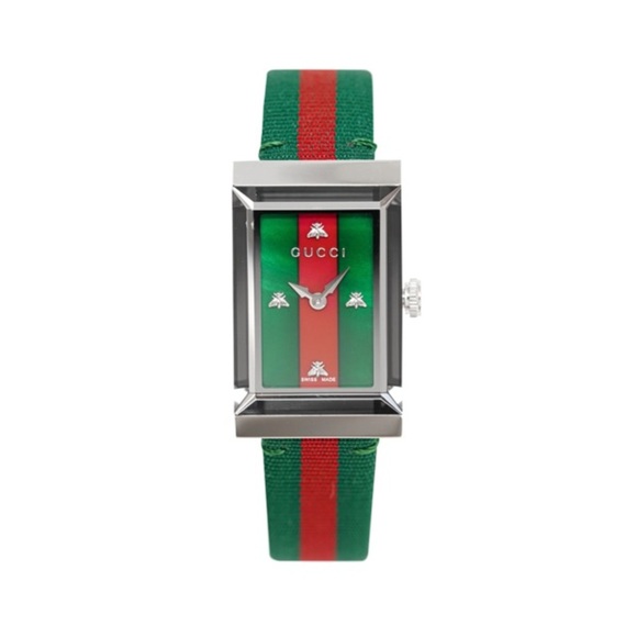 NWT Gucci Ladies Watch G-Frame Stripe - 100% Authentic w/ COA - Picture 7 of 11
